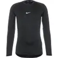 Nike Tætsiddende Nike Pro Dri-FIT-fitnessoverdel med lange ærmer til mænd - sort