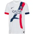 Nike Paris Saint-Germain 2024/25 Stadium Away Nike Dri-FIT-Replica-fodboldtrøje til større børn - hvid