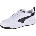Puma Rebound V6 Lo Youth Sneakers, Shoes, White/Black/Black, 37