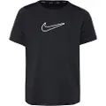 Nike Kortærmet Nike One Fitted Dri-FIT-trøje til større børn (piger) - sort