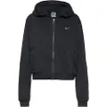 Nike Løs Nike Sportswear Chill Terry-hættetrøje til kvinder i french terry med fuld lynlås - sort