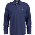 Gant Ganttil mænd. 2230 Polo De Piqué Skjold blå (L), Casual, Bomuld, Lange ærmer