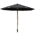 Cinas - Parasol Capri Ø3 m polyester - Sort - Parasoller - - Homeroom