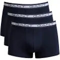 Gant Ganttil mænd. 900003053 Pakke med tre marineblå basic boxershorts (S), Afslappet, Bomuld