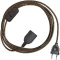 Creative Cables Snakebis Zig-zag E14 Kabelsæt Med Lampeholder. Zigzag-stofledning Og 2-benet Stik 1.8 M