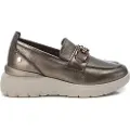 Carmela Carmelatil kvinder. 16183703-PLOMO Mokkasiner i læder 161837 sølv (36), Sølvfarvet, 3-5 cm, Ingen, Casual, Klassisk