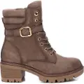 Carmela Carmelatil kvinder. 16104902-TAUPE Støvletter 161049 taupe -Hælhøjde: 6 cm (38), Brun, 5-8 cm, Splittet læder, Blonder, Lynlås, Casual