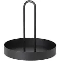 Ferm Living Serveringsbakke GRIB 28 cm, sort, jern, fast LIVING