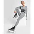 Nike Pro-leggings med mesh-paneler og mellemhøj talje til kvinder - grå