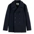 Scotch & Soda Wool Blend Peacoat Jakke