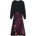Desigual Desigualtil kvinder. 24WWVK15 Rosa kjole sort (M), Casual, Flerfarvet, Viscose, Korte ærmer