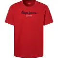 Pepe Jeans Pepe Jeanstil mænd. PM508208 Eggo T-shirt rød (M), Casual, Bomuld, Korte ærmer