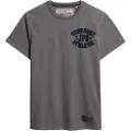 Superdry Superdrytil mænd. M1012041A Vintage Athletic grå kortærmet T-shirt med brystdetalje (L), Casual, Bomuld, Korte ærmer