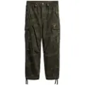 Superdry Superdrytil mænd. M7011133A Faldskærmsgrønne baggy bukser (32/32), Casual, Camouflage, Bomuld