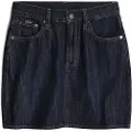 G-Star G-Startil kvinder. D24387-D536-G845 Viktoria nederdel med ren kant navy (26), Casual, Bomuld, Denim, Blå