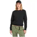 Timberland Timberlandtil kvinder. TB0A5NMX0011 Basic sweatshirt med rund hals og børstet ryg Exeter River sort (M), Casual, Bomuld