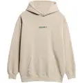 Superdry Superdrytil mænd. M2013727A Løstsiddende sweatshirt med hætte og beige mikrotryk med mikrologo (XXL), Casual, Bomuld