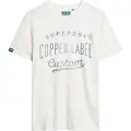 Superdry Superdrytil mænd. M1011900A Arbejdstøjs-T-shirt fra Copper Label-serien hvid (XXL), Casual, Bomuld, Korte ærmer