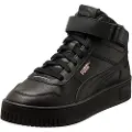 Puma Carina Street Mid Women's Sneakers, Shoes, Black/Black/Rose Gold, 38