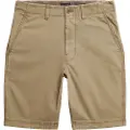 Superdry Superdrytil mænd. M7110397A Betjent lysebrune chino-shorts (34), Casual, Bomuld