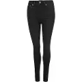 Superdry Superdrytil kvinder. W7010796A Højtaljede skinny jeans i økologisk bomuld, sort (26/32), Casual, Denim, Polyester, Bæredygtig