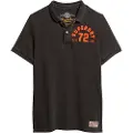 Superdry Superdrytil mænd. M1110396A Vintage Athletic polo shirt sort (S), Casual, Bomuld, Korte ærmer