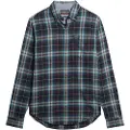 Superdry Superdrytil mænd. M4010727A Skovhuggerskjorte i økologisk bomuld i navy tern (M), Casual, Lange ærmer, Økologisk bomuld, Bæredygtig, Blå