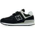 New Balance New Balanceunisex til børn. PV574V1 Sneakers i læder 574 sort (30.5), Fast, Velcro, Casual, børnetøj