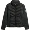 Superdry Superdrytil kvinder. W5011823A Storm hybrid strikjakke sort (M), Casual, Genanvendt polister, Bæredygtig