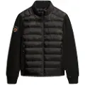 Superdry Superdrytil mænd. M5012044A Storm fleece hybrid bomberjakke sort (S), Casual, Genanvendt polister