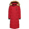 Superdry Superdrytil kvinder. W5010370A Lang frakke i imiteret pels Everest rød (XS), Casual, Polyester, Bæredygtig