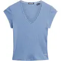 Superdry Essential Lace Trim Kortærmet V-hals T-shirt