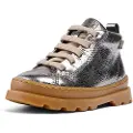 Camper Camperunisex til børn. K900291-011 Brutus læder sneakers grå (25), Sølvfarvet, Fast, Blonder, Casual, børnetøj