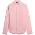 Superdry Superdrytil mænd. M4010607A Casual langærmet skjorte i hør, pink (XXL), Linned, Lange ærmer