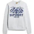 Superdry Superdrytil mænd. M2013716A Lo-Fi Outdoors Graphic Crew sweatshirt grå (XXL), Casual, Økologisk bomuld, Bæredygtig