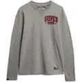 Superdry Superdrytil mænd. M6010835A Vintage Athletic langærmet T-shirt grå (XL), Casual, Bomuld, Lange ærmer