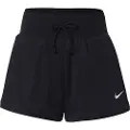 Nike Sportswear Phoenix Fleece-shorts med høj talje og løst design til kvinder - sort