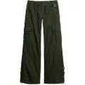 Superdry Superdrytil kvinder. W7010914A Cargo-bukser med brede ben, lavtsiddende grøn (30), Casual, Bomuld