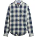 Superdry Superdrytil mænd. M4010727A Skovhuggerskjorte i økologisk bomuld i navy tern (S), Casual, Lange ærmer, Økologisk bomuld, Bæredygtig, Blå