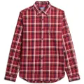 Superdry Superdrytil mænd. M4010737A Økologisk bomuldsskjorte i vintage rød ternet bomuld (XL), Casual, Lange ærmer, Bæredygtig