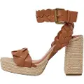 Pepe Jeans Pepe Jeanstil kvinder. PLS90652 Brune Lenny-sandaler med fletning -Hælhøjde 10 cm (40), 8-10, Spænder, Casual