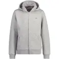 Gant Gantunisex til børn. 906900 Shield Teens grå hættetrøje med lynlås (11/12años= 146/152cm), Casual, Bomuld, børnetøj