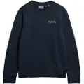 Superdry Superdrytil mænd. M2013738A Løstsiddende City-sweatshirt med rund hals og Core-logo, blå (L), Casual, Bomuld