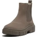 Timberland Timberlandtil kvinder. TB0A2FK2EM51 Greyfield Mid taupe chelsea boots i læder (42 W), Fast, Ingen, Casual, Gråt, Bæredygtig