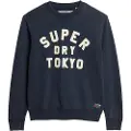 Superdry Superdrytil mænd. M2013834A Vintage Athletic Crew Sweatshirt navy (L), Casual, Bomuld, Blå