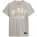 Superdry Superdrytil mænd. M1011976A Vintage Athletic kortærmet T-shirt grå (XXL), Casual, Bomuld, Korte ærmer