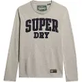 Superdry Superdrytil mænd. M6010824A Atletisk langærmet T-shirt grå (L), Casual, Bomuld, Lange ærmer