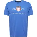 Gant Ganttil mænd. 2003199 Archive Shield T-shirt blå (4XL), Casual, Bomuld, Korte ærmer