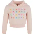 Mister tee Sweet Heart Candy Cropped Hættetrøje
