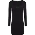 Tommy Hilfiger Metallic Linear Bodycon Langærmet Kort Kjole